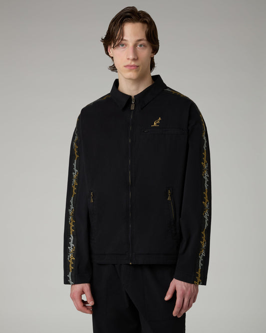 AUSTRALIAN GABBER ARCHIVE LUX01 GIACCA WORK BANDA COTTON TWILL WASHED EMBROIDERY ARUGC0035 003 STOCK