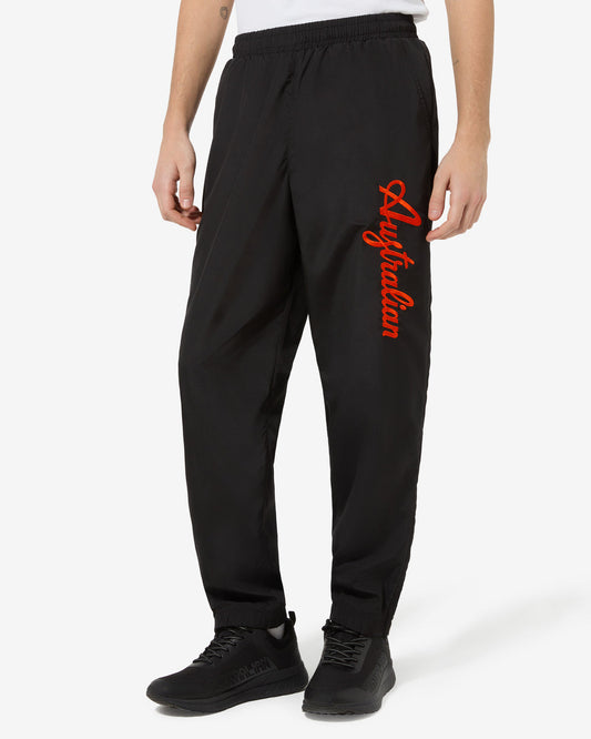Australian Smash Pants Big Logo Black / Orange - GABBERPLANET