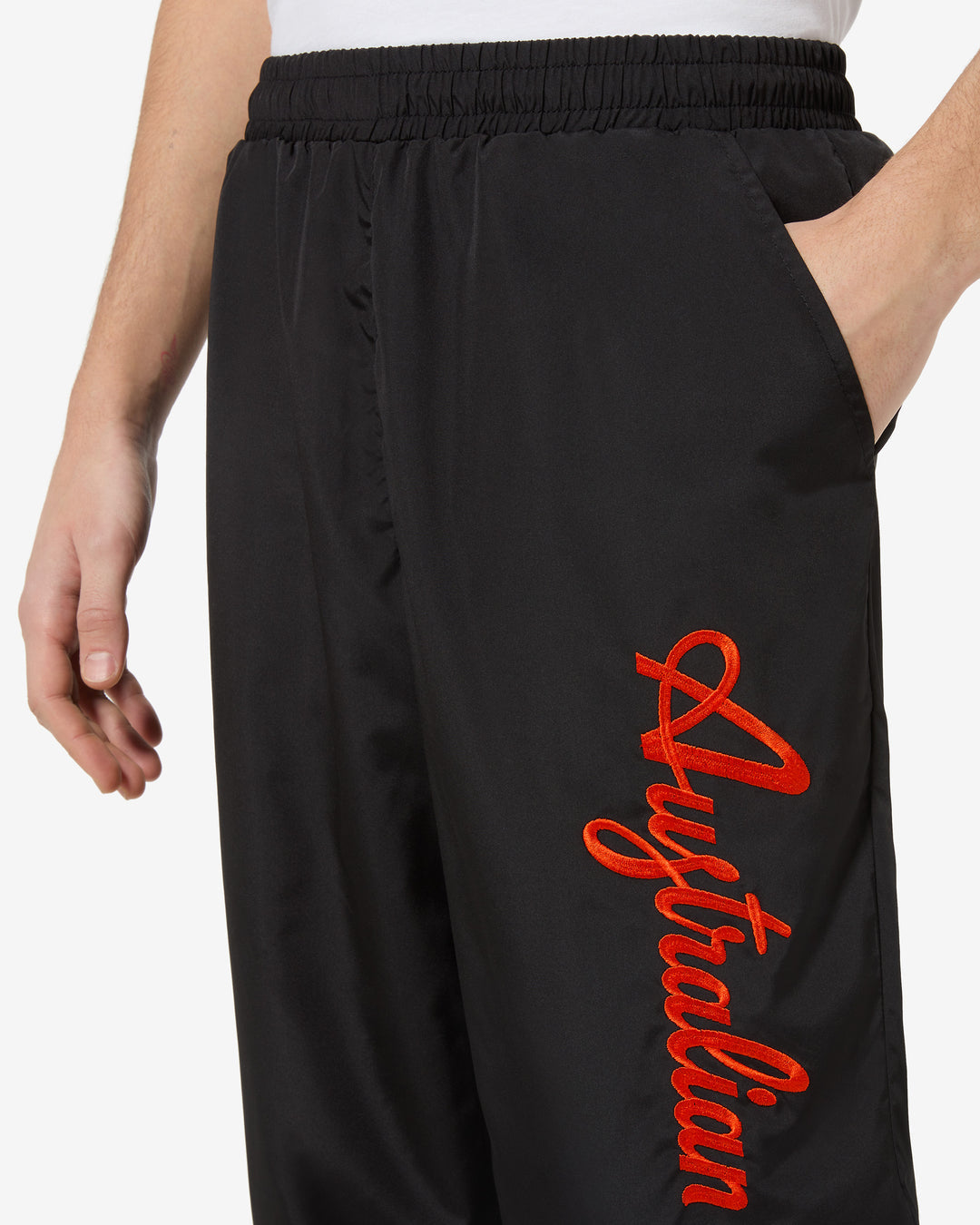 Australian Smash Pants Big Logo Black / Orange - GABBERPLANET