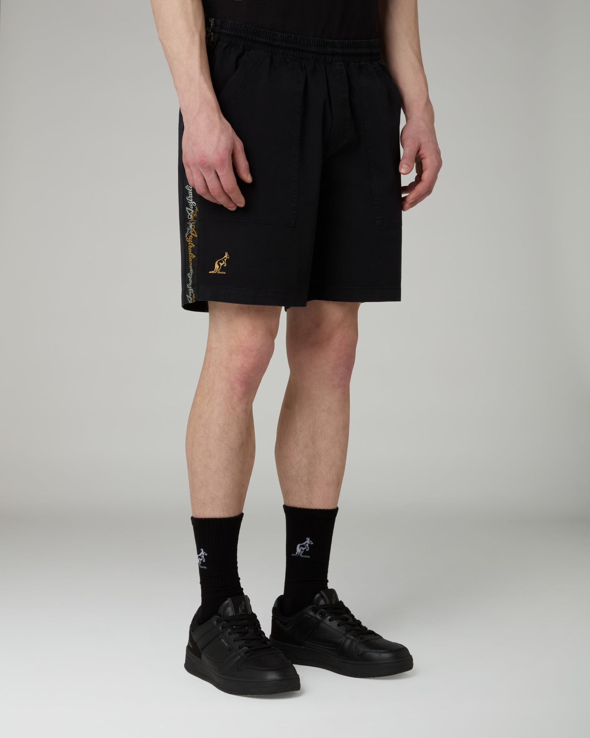 AUSTRALIAN GABBER ARCHIVE LUX01 SHORT BANDA COTTON TWILL WASHED ARUSH0012 003 STOCK