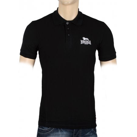 Lonsdale Polo Shirt ACTON Black - GABBERPLANET