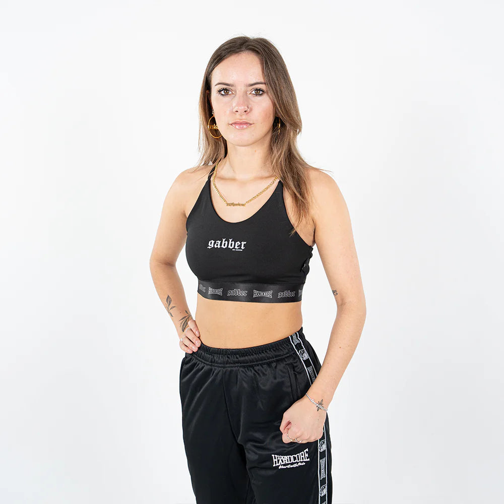 100% Hardcore Women Sport Top Taping Black
