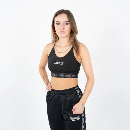 100% Hardcore Women Sport Top Taping Black