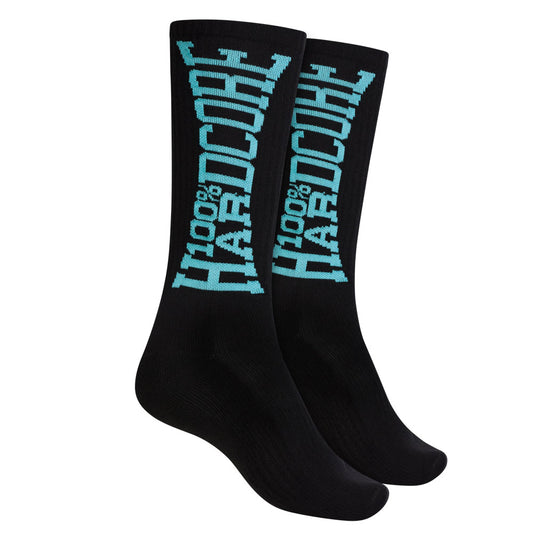 100% Hardcore Sport Socks Black / Blue - GABBERPLANET