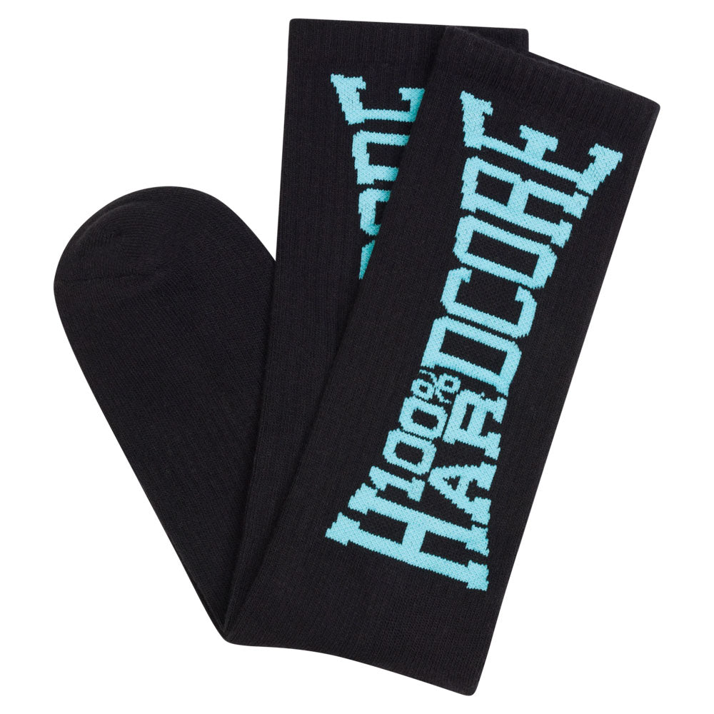 100% Hardcore Sport Socks Black / Blue - GABBERPLANET
