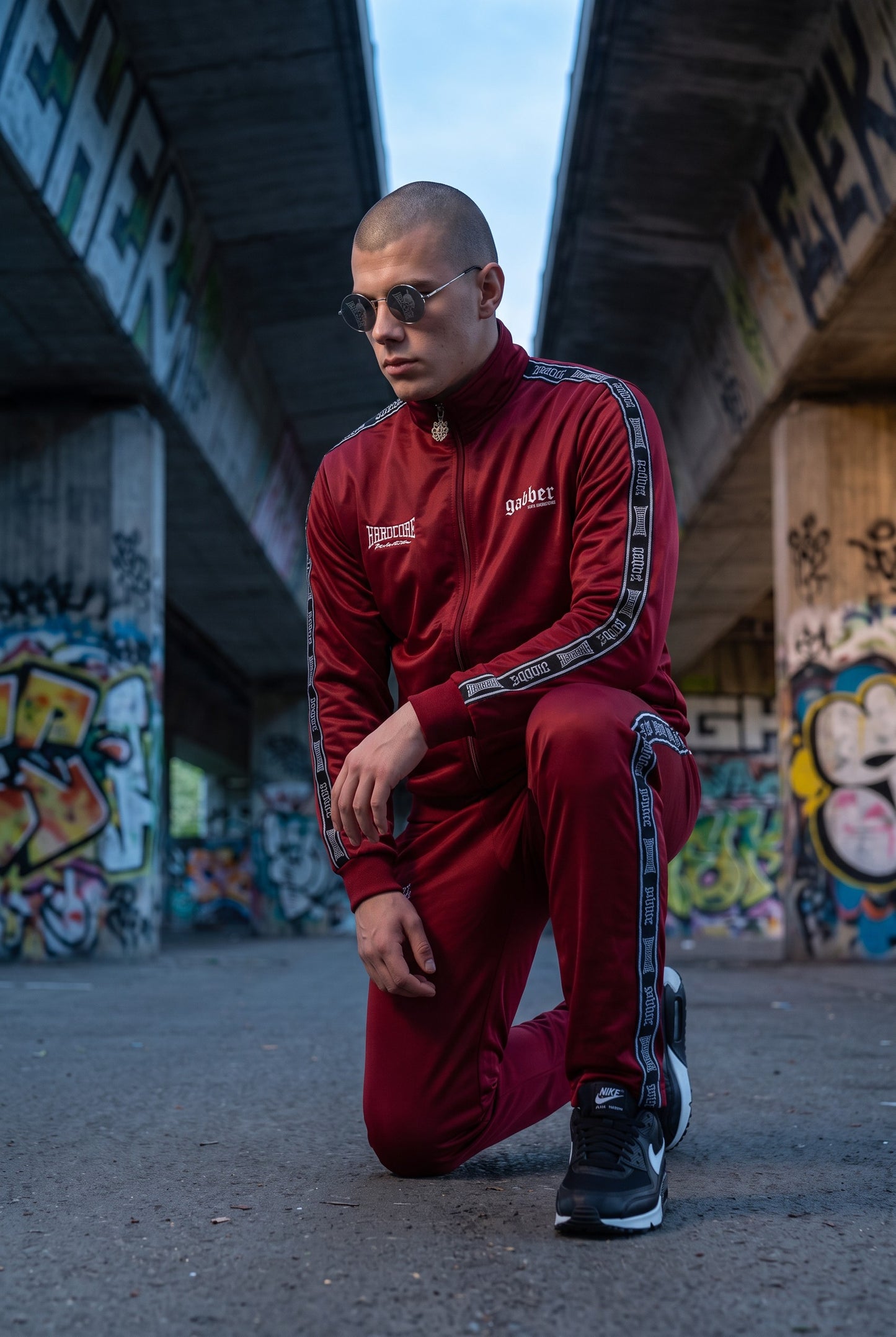 100% HARDCORE TRAININGSUIT GABBER BORDEAUX