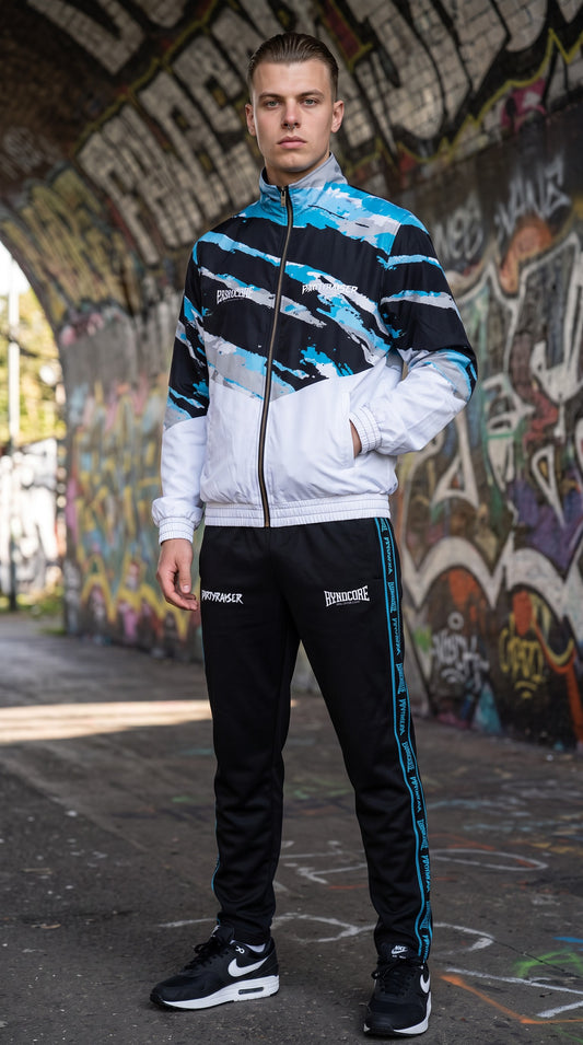 100% Hardcore x Partyraiser Training Jacket Blue Storm - Pre-Order
