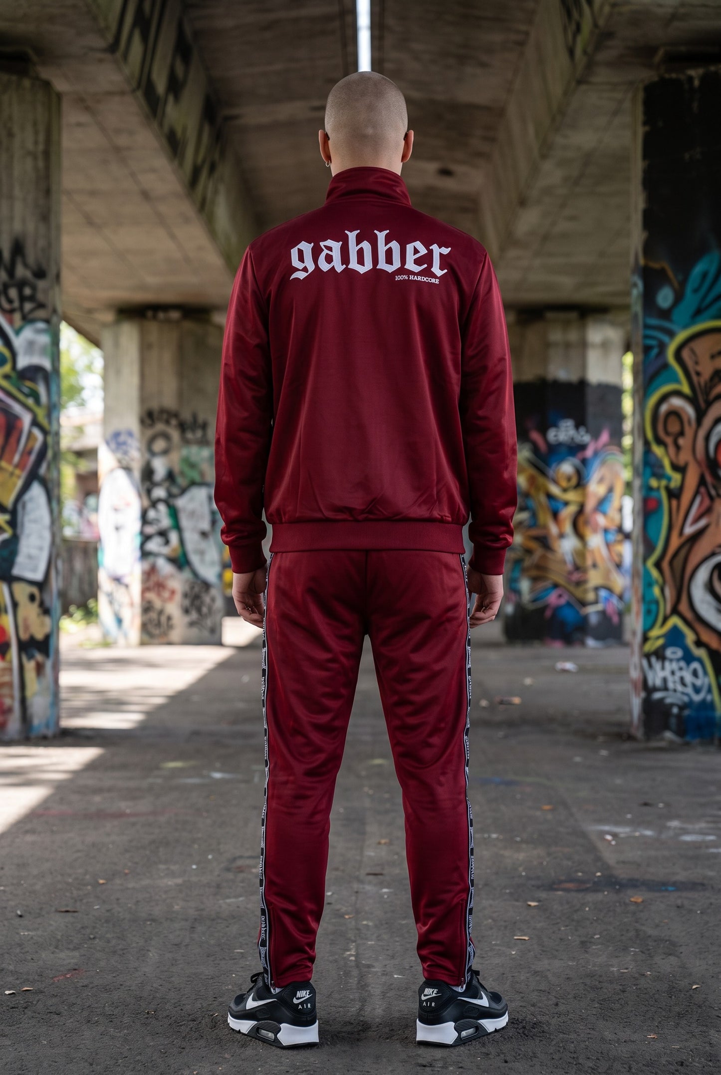 100% HARDCORE TRAININGSUIT GABBER BORDEAUX