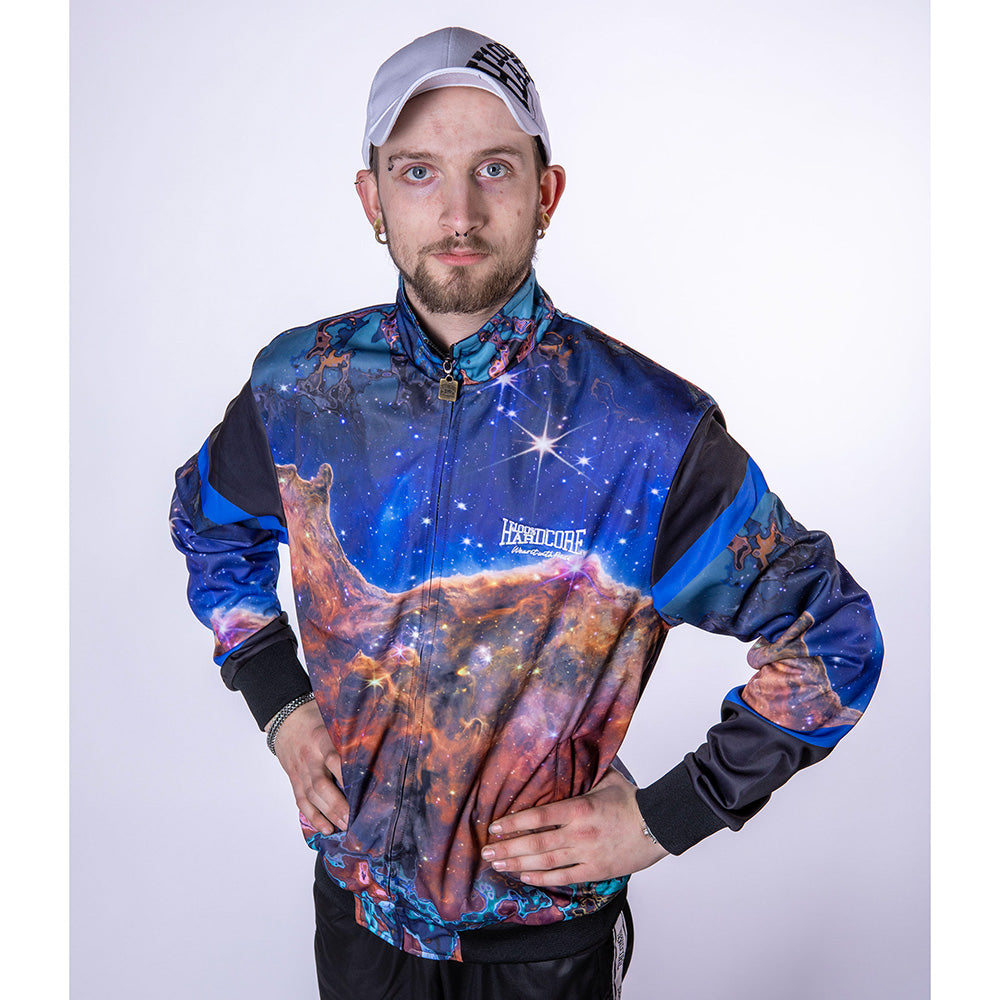 100% HARDCORE TRAINING JACKET INTO SPACE BLUE - GABBERPLANET