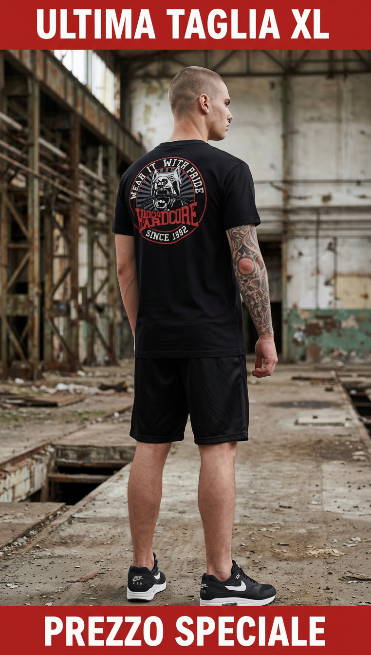 100% HARDCORE T-SHIRT Dog BLACK