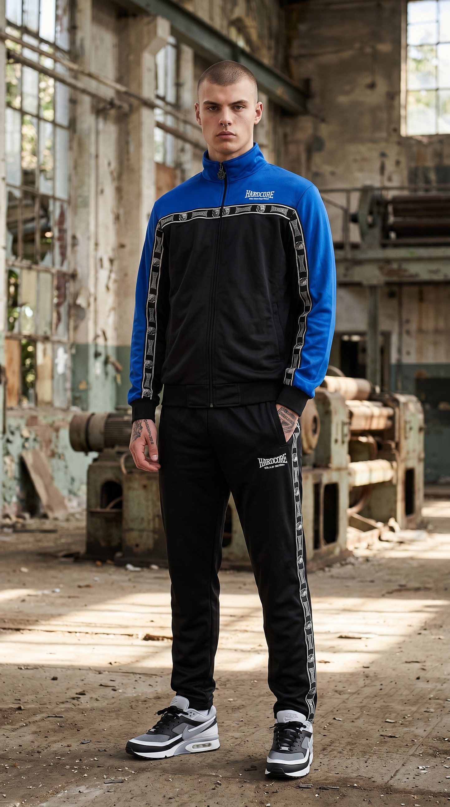 100% Hardcore Trainingsuit Essential Cobalt Blue/Black