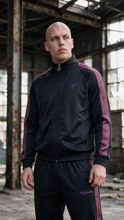 Australian Off Court Tape Tracksuit Black + FREE SOCKS + FREE CAP