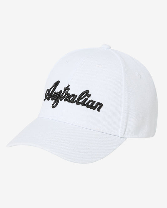 Australian Cap Logo Basic Cap White