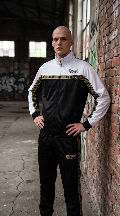 100% Hardcore Trainingsuit Jacket Essential Gold/White + FREE SOCKS