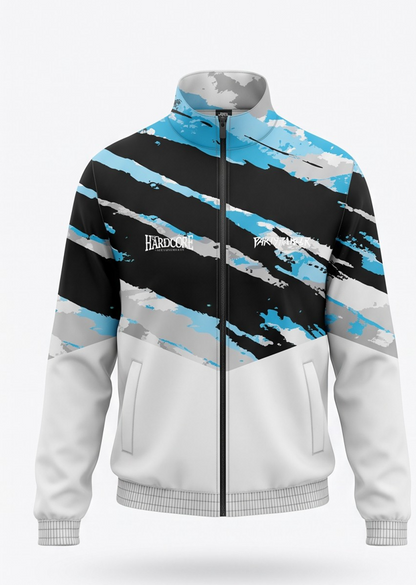 100% Hardcore x Partyraiser Training Jacket Blue Storm - Pre-Order