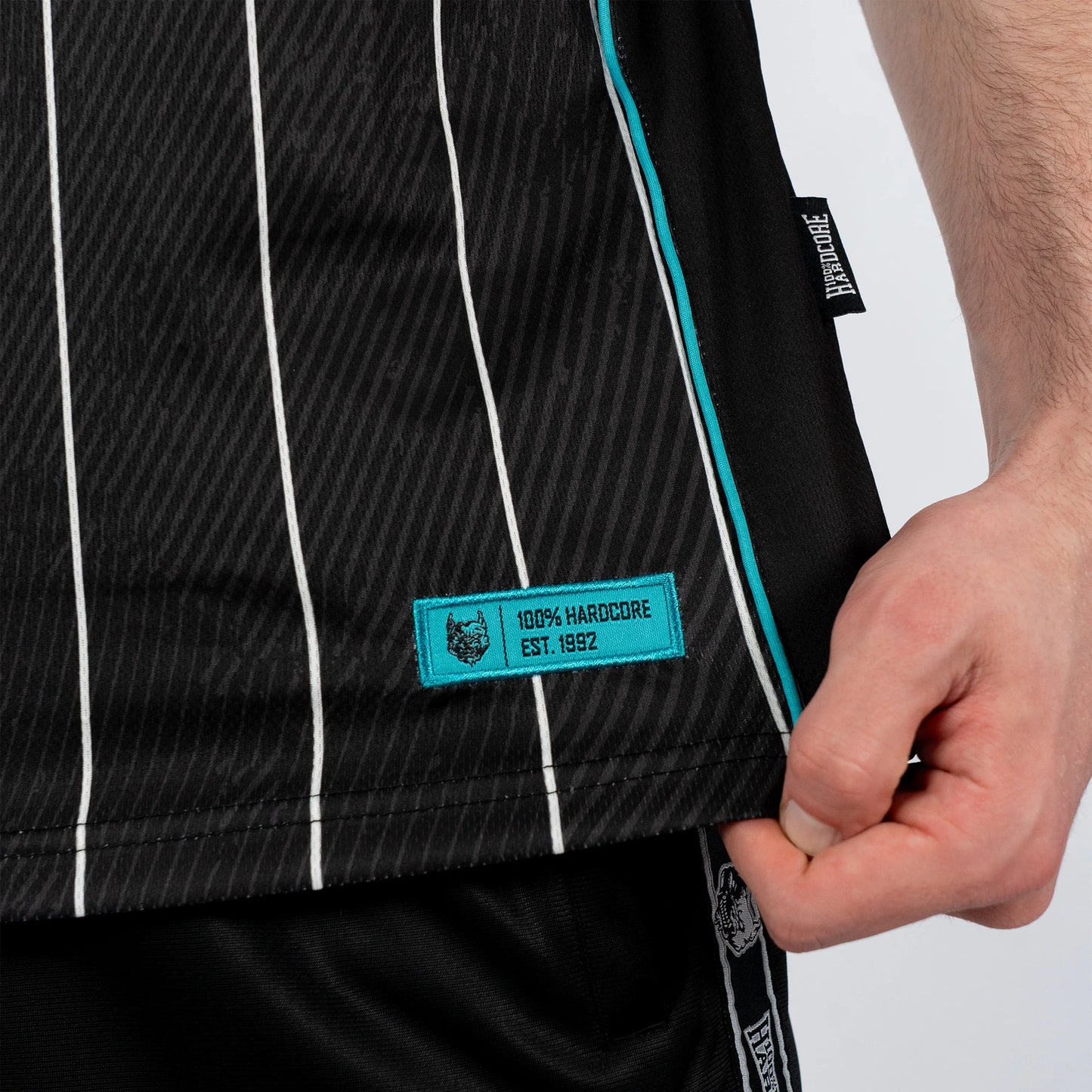 Gabber Soccershirt Striped Turquoise