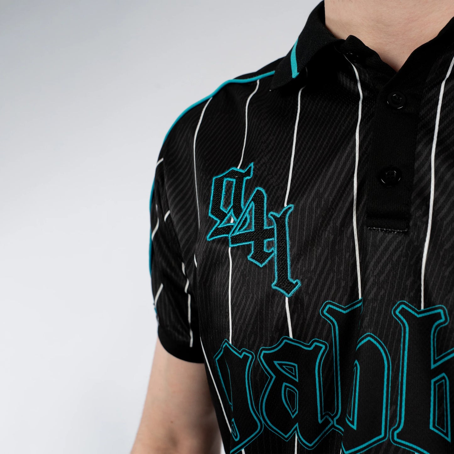 Gabber Soccershirt Striped Turquoise