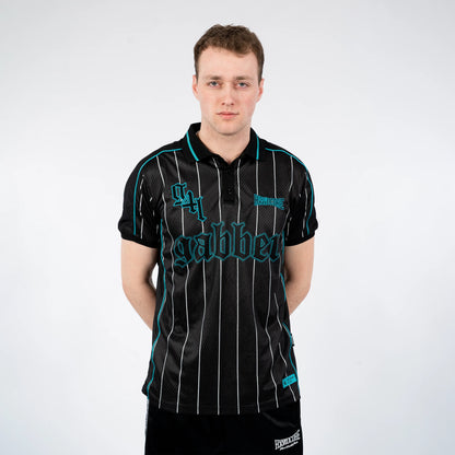 Gabber Soccershirt Striped Turquoise