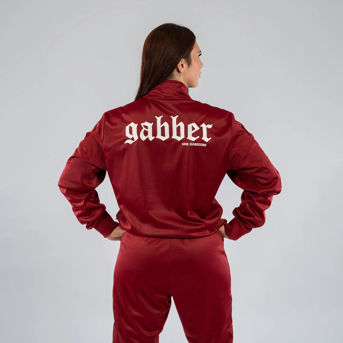 100% Hardcore Gabber Training Jacket Bordeaux