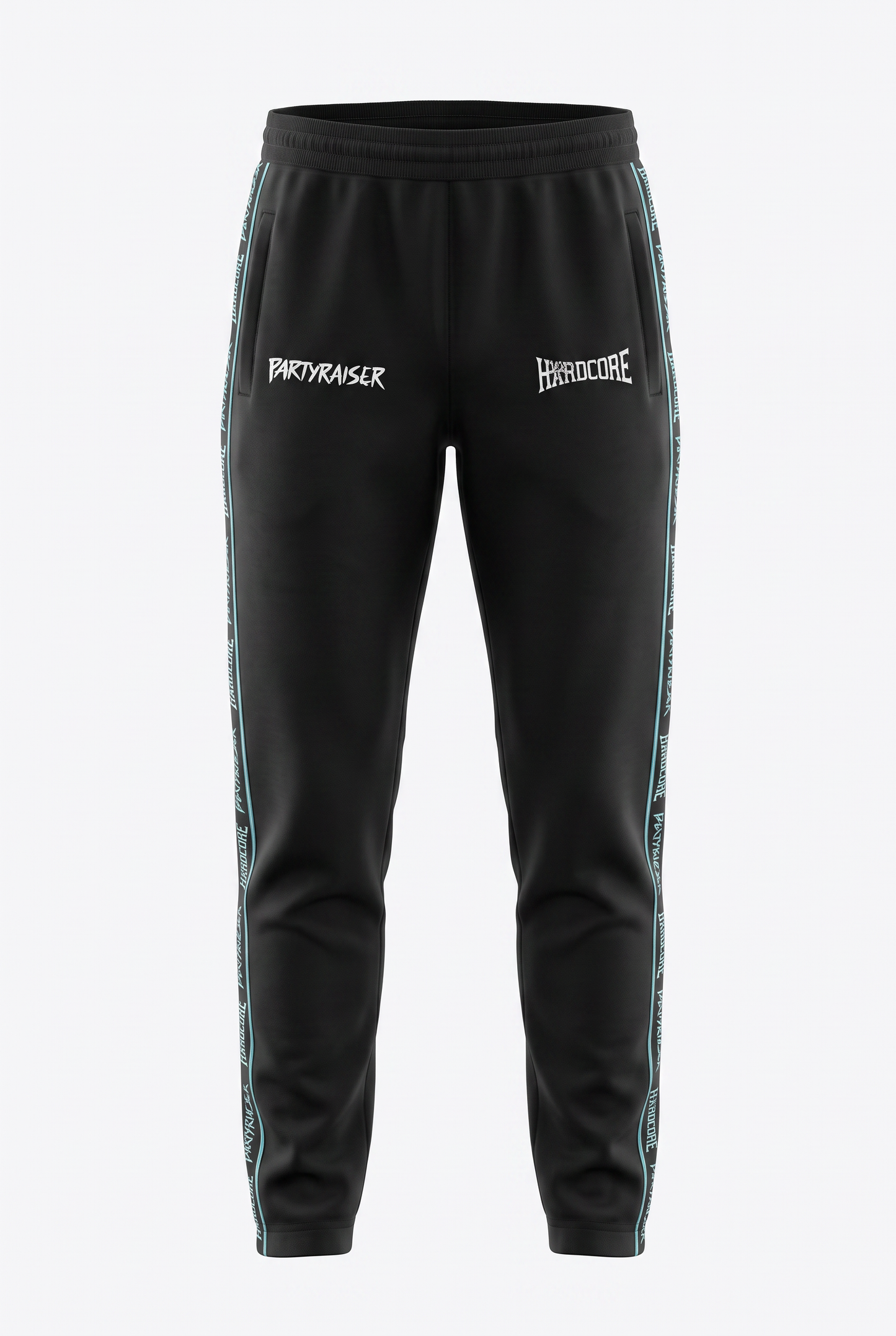 100% Hardcore x Partyraiser Training Pants Taping Black - Pre-Order