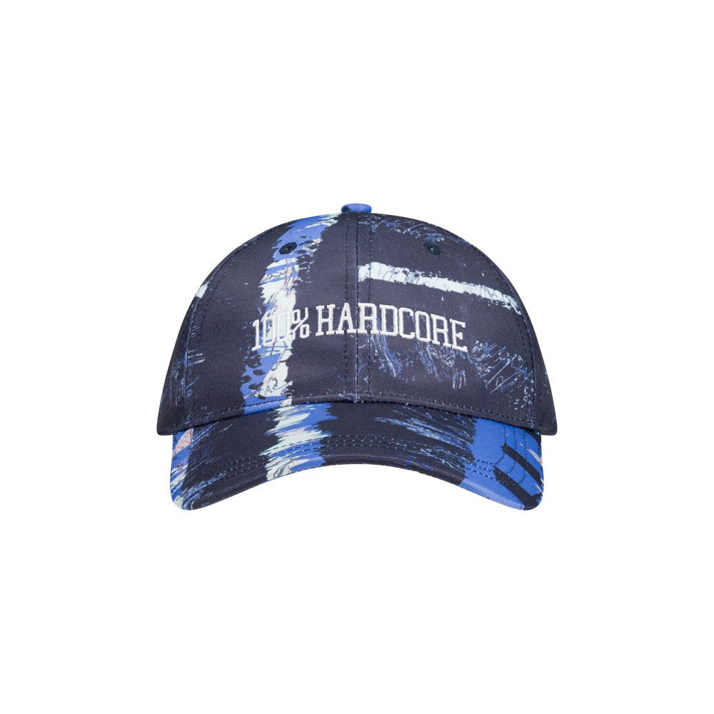 100% Hardcore Cap Allover Royal Black - GABBERPLANET