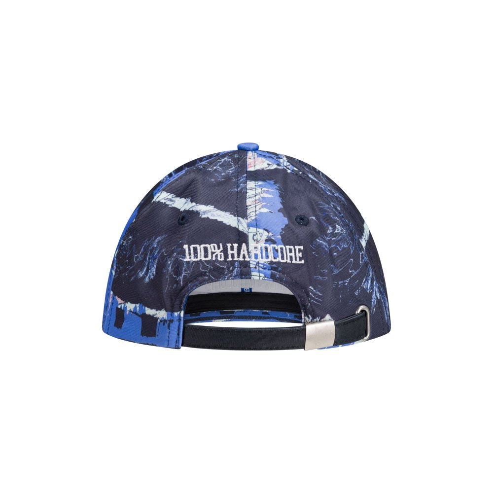 100% Hardcore Cap Allover Royal Black - GABBERPLANET