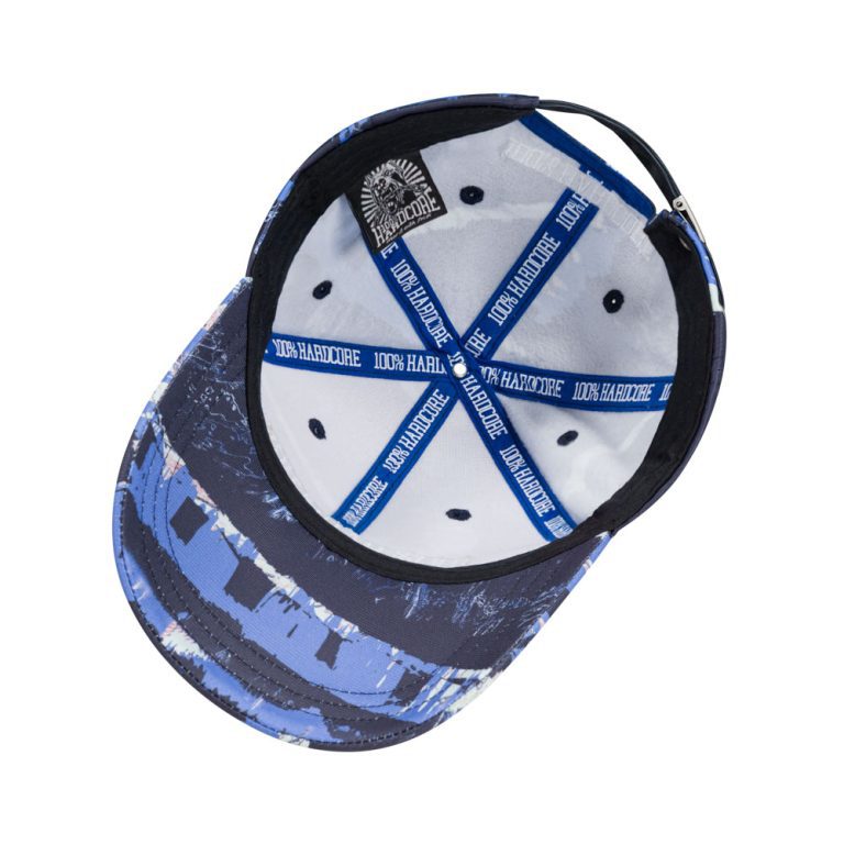 100% Hardcore Cap Allover Royal Black - GABBERPLANET
