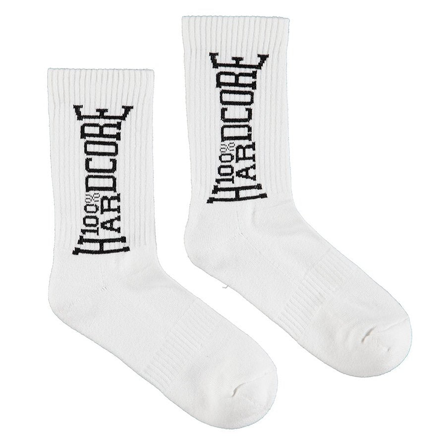 100% Hardcore Sports Socks White 