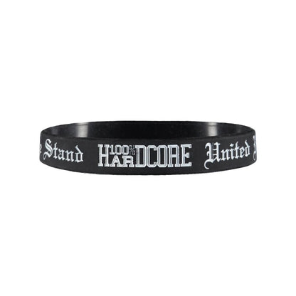 100% Hardcore Wristband United Black - GABBERPLANET