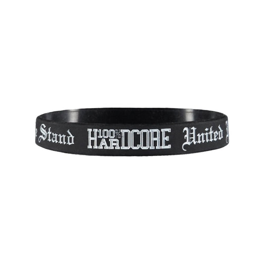 100% Hardcore Wristband United Black - GABBERPLANET
