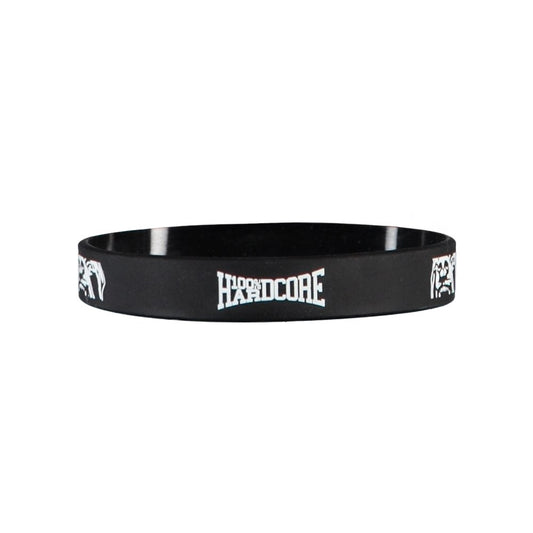 100% Hardcore Wristband Black / White - GABBERPLANET