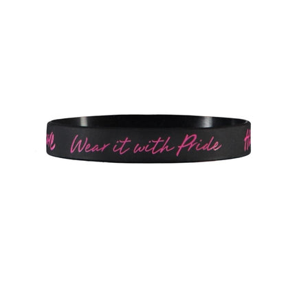 100% Hardcore Wristband Black / Pink - GABBERPLANET