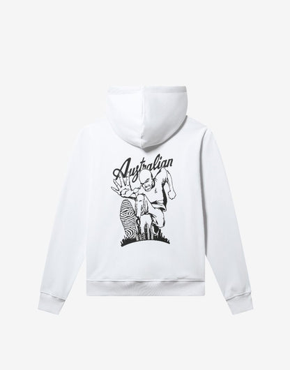Australian Gabber Hardcourt Hoodie White HCUFE0053-002 - GABBERPLANET