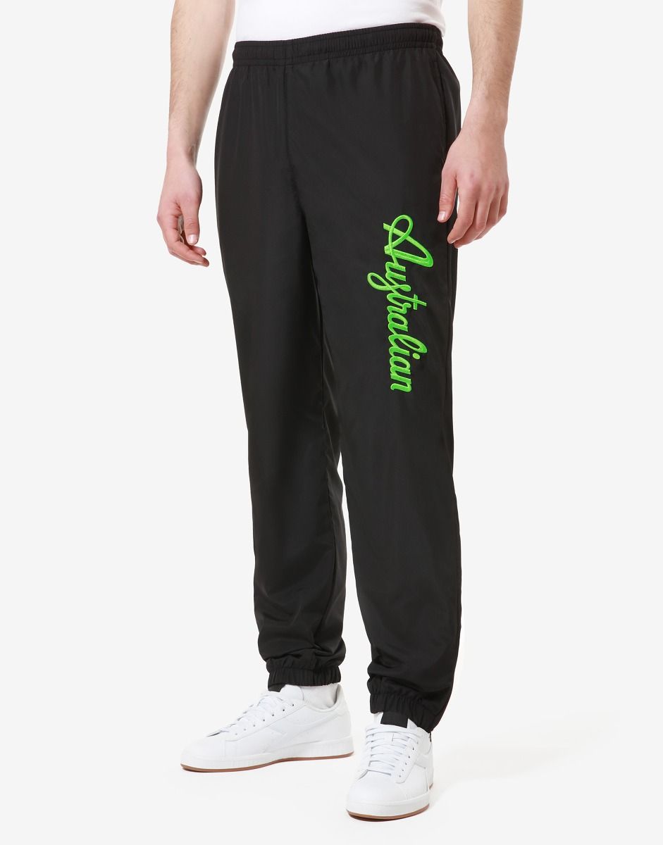 Australian Smash Pants Big Logo Black/Green - GABBERPLANET