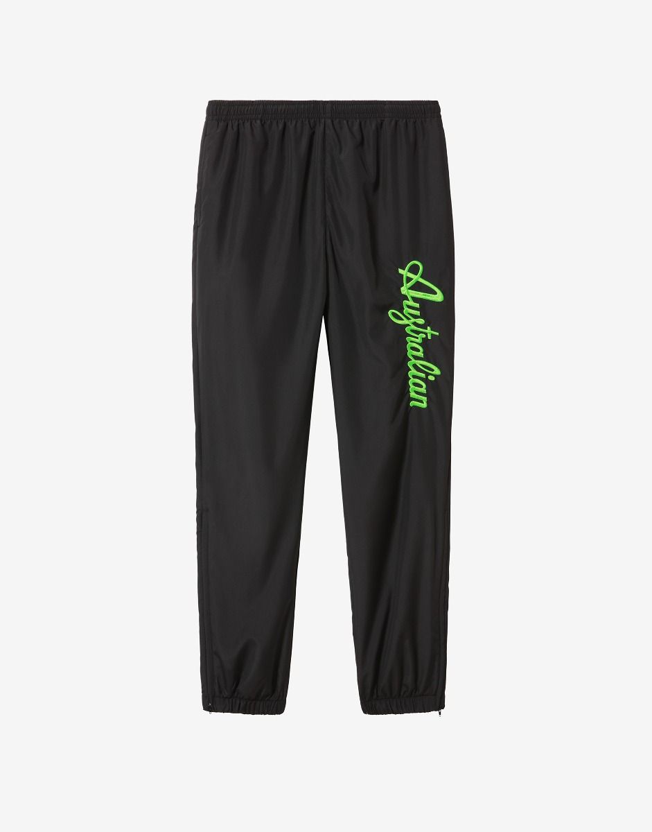 Australian Smash Pants Big Logo Black/Green - GABBERPLANET