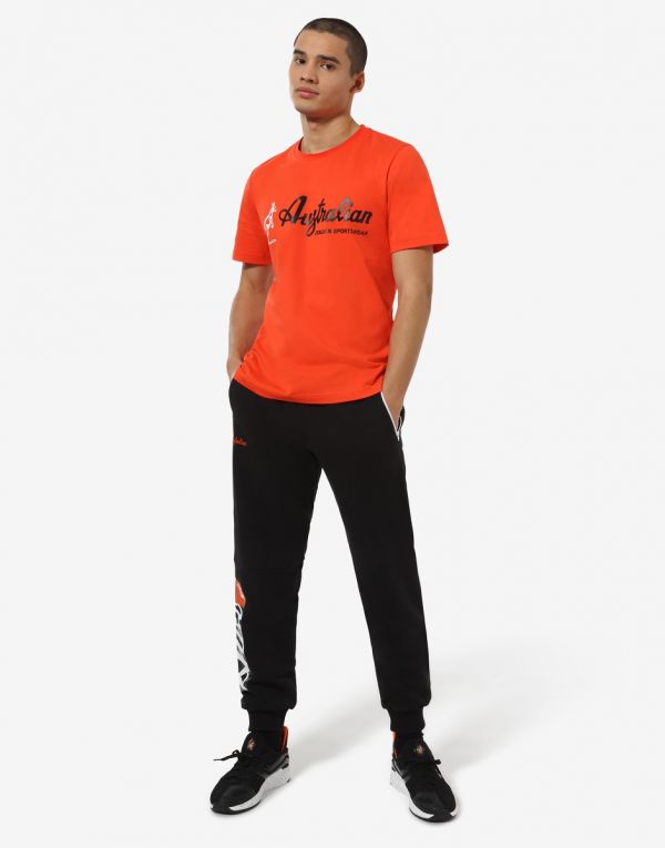 Australian Gabber T-Shirt Big Logo Orange - GABBERPLANET