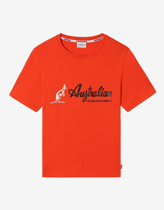 Australian Gabber T-Shirt Big Logo Orange - GABBERPLANET