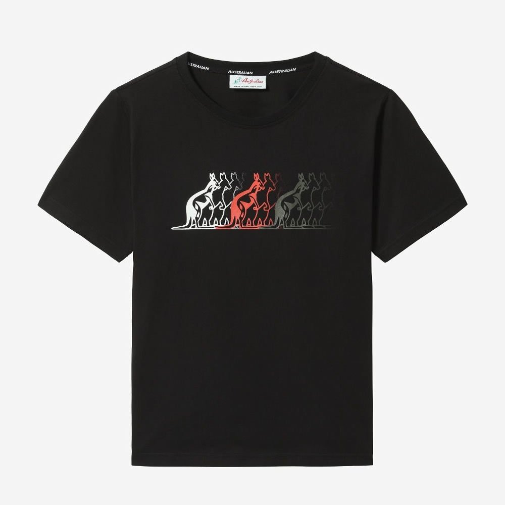 Australian T-Shirt Kangaroos Black - GABBERPLANET