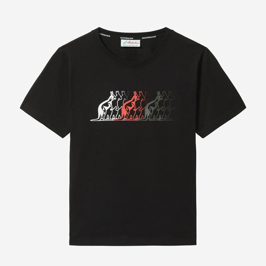 Australian T-Shirt Kangaroos Black - GABBERPLANET